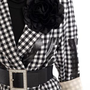 Ukrasna cvjetna kopča - crna