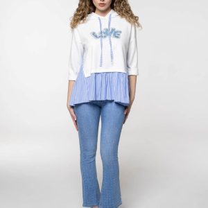 Oversized swater-tunika sa ukrasnim natpisom LOVE